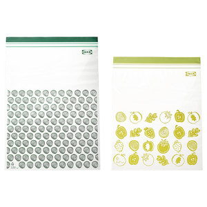 ISTAD Resealable bag, patterned/green