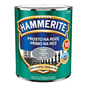 Hammerite Direct To Rust Metal Paint 0.7l, semi-matt grey