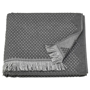 FJÄLLSTARR Bath towel, dark grey, 70x140 cm