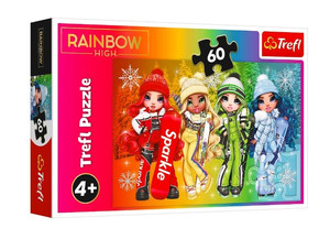 Trefl Children's Puzzle Cheerful Rainbow High Dolls 60pcs 4+