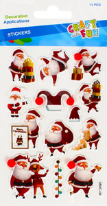 Christmas Stickers Santa 13pcs