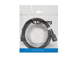 Lanberg Extension Power Cable IEC 320 C13 - C14 VDE 3M Black