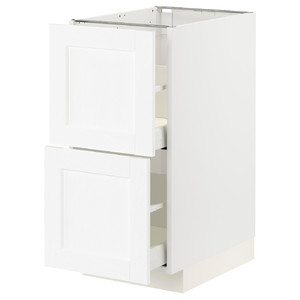 METOD/MAXIMERA Base cb 2 frnts/2 low/1 md/1 hi drw, white Enköping/white wood effect, 40x60 cm