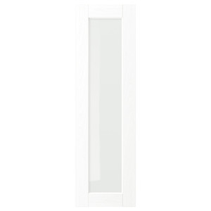 ENKÖPING Glass door, white wood effect, 30x100 cm