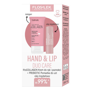 FLOSLEK Gift Set Hand & Lip DUO Care Fitocollagen (kHand Cream & Lipstick)