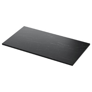 TOLKEN Countertop, black marble effect/foliated board, 102x49 cm