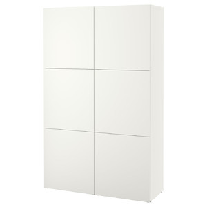 BESTÅ Storage combination with doors, Lappviken white, 120x40x192 cm