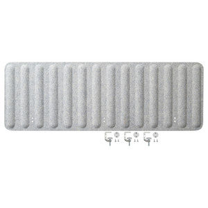 EILIF Screen for desk, grey, 140x48 cm