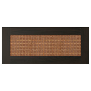 STUDSVIKEN Drawer front, dark brown/woven poplar, 60x26 cm