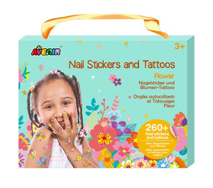 Nail Stickers & Tattoos Set Flowers 3+