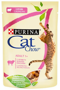 Purina Cat Chow Adult 1+ Wet Cat Food Lamb with Green Beans in Jelly 85g