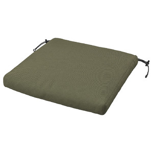 FRÖSÖN Cover for chair cushion, outdoor, dark beige-green, 44x44 cm