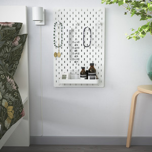 SKÅDIS Pegboard combination, white, 36x56 cm