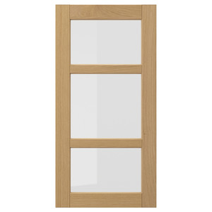 FORSBACKA Glass door, oak, 40x80 cm