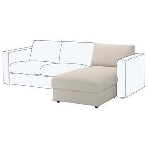 VIMLE Chaise longue section, Gunnared beige