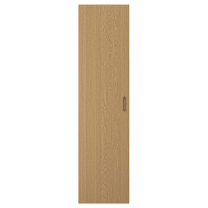 TONSTAD Door with hinges, oak veneer, 50x195 cm