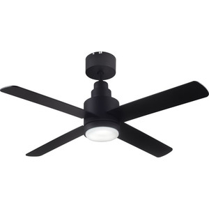 GoodHome Ceiling Fan Light Burbank 106 cm CCT DIM, black