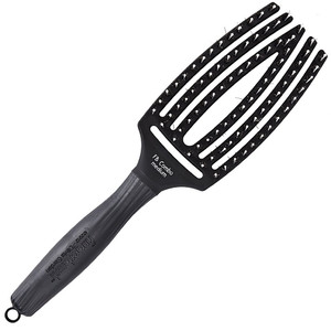 OLIVIA GARDEN Fingerbrush Combo Hair Brush Medium Black
