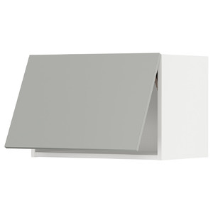 METOD Wall cabinet horizontal, white/Havstorp light grey, 60x40 cm