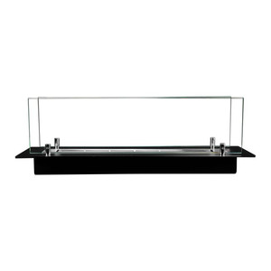 Biofireplace Built-in Insert with Glass 650 mm, black