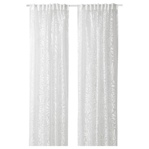 SKÄREFLY Sheer curtains, 1 pair, white, 145x300 cm