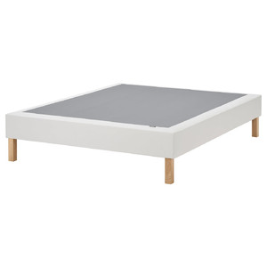 LYNGÖR Slatted mattress base with legs, white, 140x200 cm