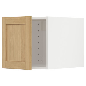 METOD Top cabinet, white/Forsbacka oak, 40x40 cm