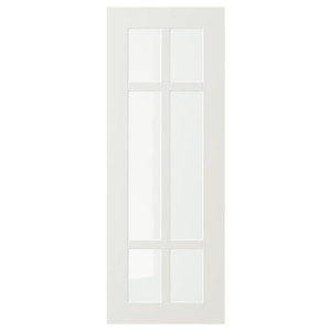 STENSUND Glass door, white, 30x80 cm