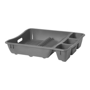 GoodHome Dish Drainer Rack 45 x 36 cm, grey