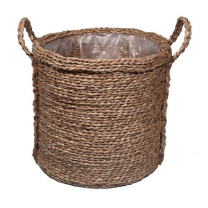 GoodHome Plant Pot Cover Basket 33 cm, seagrass