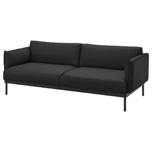 ÄPPLARYD 3-seat sofa, Gunnared black/grey