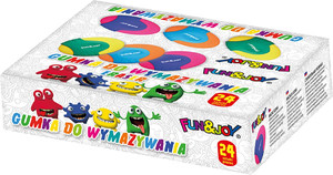 Fun&Joy Double-sided Eraser 4 Colours 24pcs