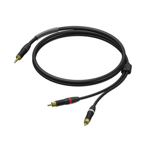 Procab Analog Signal Cable 3.5mm Male Stereo - 2x RCA/Cinch Male UltraFlex