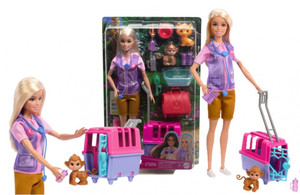 Barbie Animal Rescue & Recovery Playset With Blonde Doll HRG50 3+