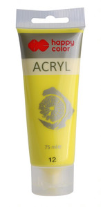 Happy Color Acrylic Paint 75ml, lemon yellow