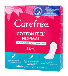 Carefree Cotton Pantyliners Fresh Scent 56 Pack