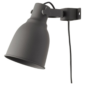 HEKTAR Wall/clamp spotlight, dark grey