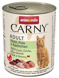 Animonda Carny Adult Chicken, Turkey & Rabbit Cat Food Can 800g