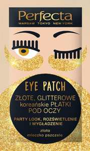 Perfecta Eye Patch Party Look Gold Glitter Eye Patches