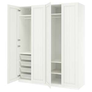 PAX / GULLABERG Wardrobe combination, white/white, 200x60x236 cm