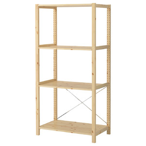 IVAR 1 section/shelves, pine, 89x50x179 cm