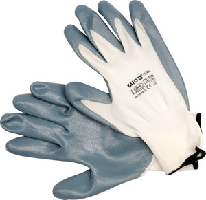 Yato Gloves Oil-Resistant White Size 10 7474