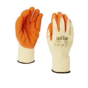 Protective Gloves Latex & Polycotton Size M