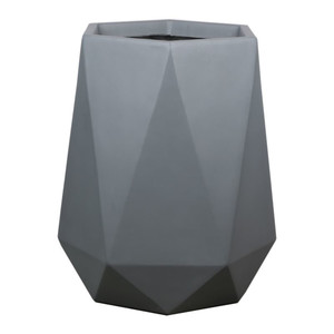 Verve Plant Pot 25 cm, geometric, outdoor, light grey