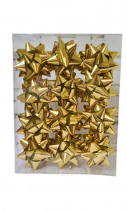 Gift Bow 8cm 24pcs, gold