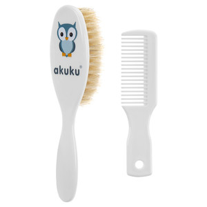 AKUKU Bristle Natural And Hairbrush