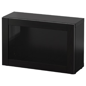 BESTÅ Shelf unit with glass door, Sindvik black-brown, 60x20x38 cm