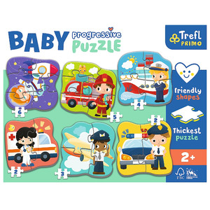 Trefl Primo Baby Progressive Puzzle Professions and Vehicles 2+