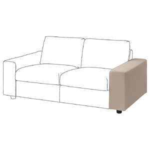 VIMLE Armrest, with wide armrests/Hallarp beige