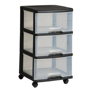Keter Plastic Shelving Unit with Drawers 3x 20l